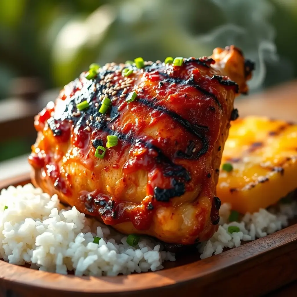 Huli Huli Chicken with rice