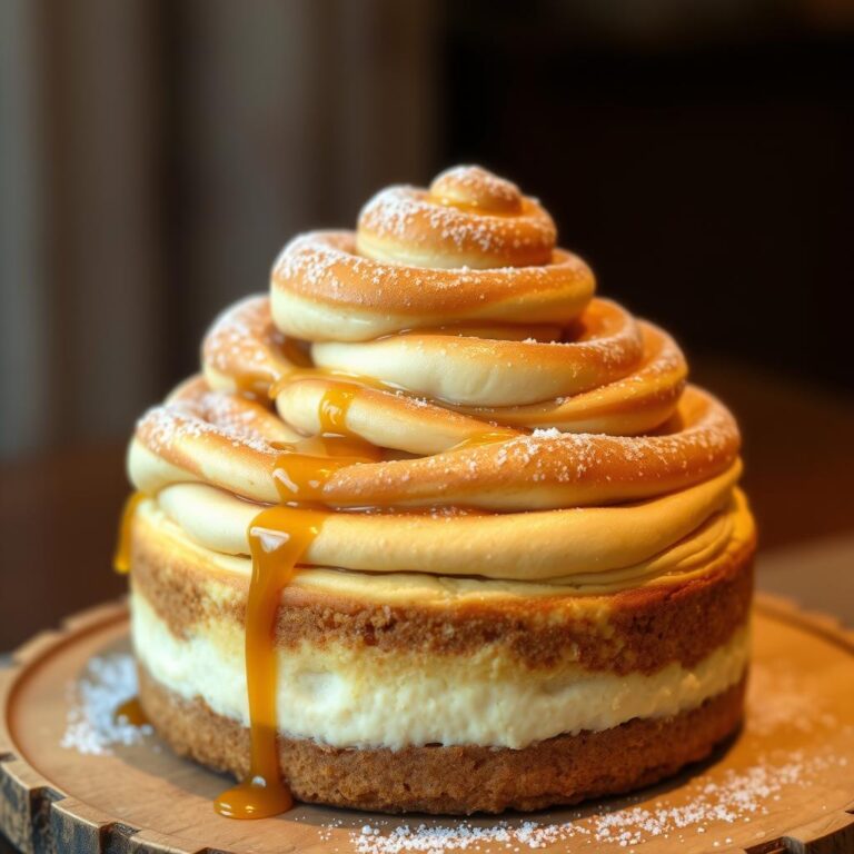 Cinnamon Roll Honeybun Cheesecake