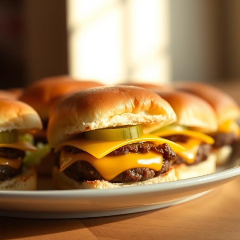 hawaiian roll cheeseburger sliders